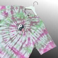 Green/Pink Spiral Tie-Dye T-Shirt