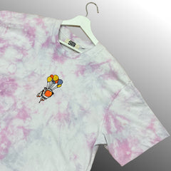 Pink/Voilet Scrunch Tie-Dye T-Shirt