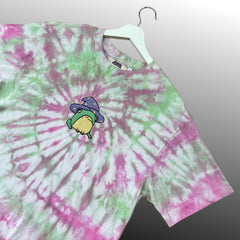 Green/Pink Spiral Tie-Dye T-Shirt