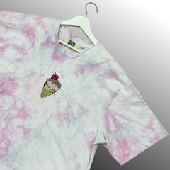 Pink/Voilet Scrunch Tie-Dye T-Shirt