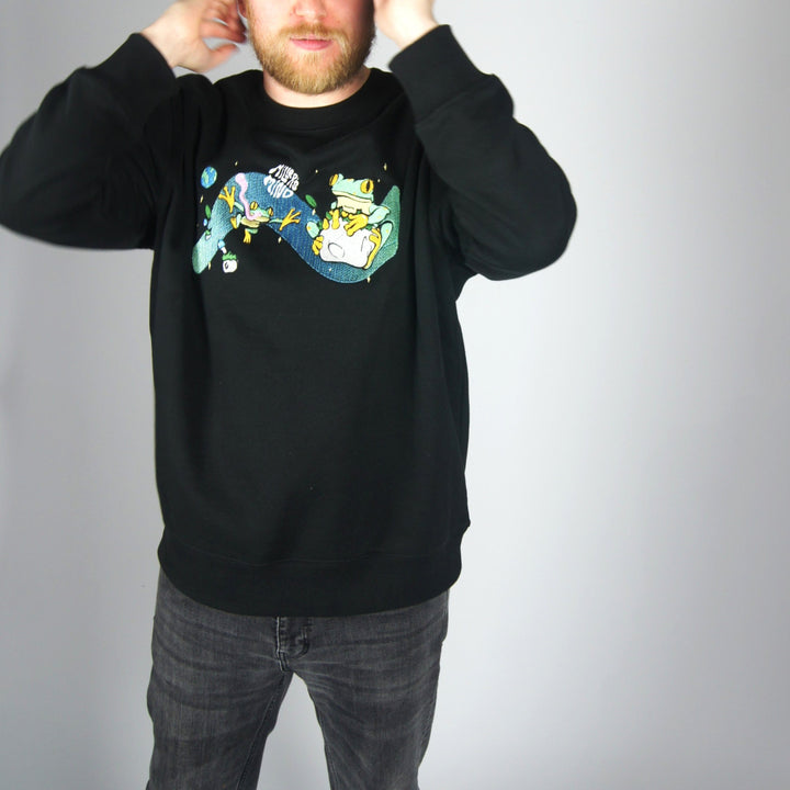 Space Frog Sweater - Black