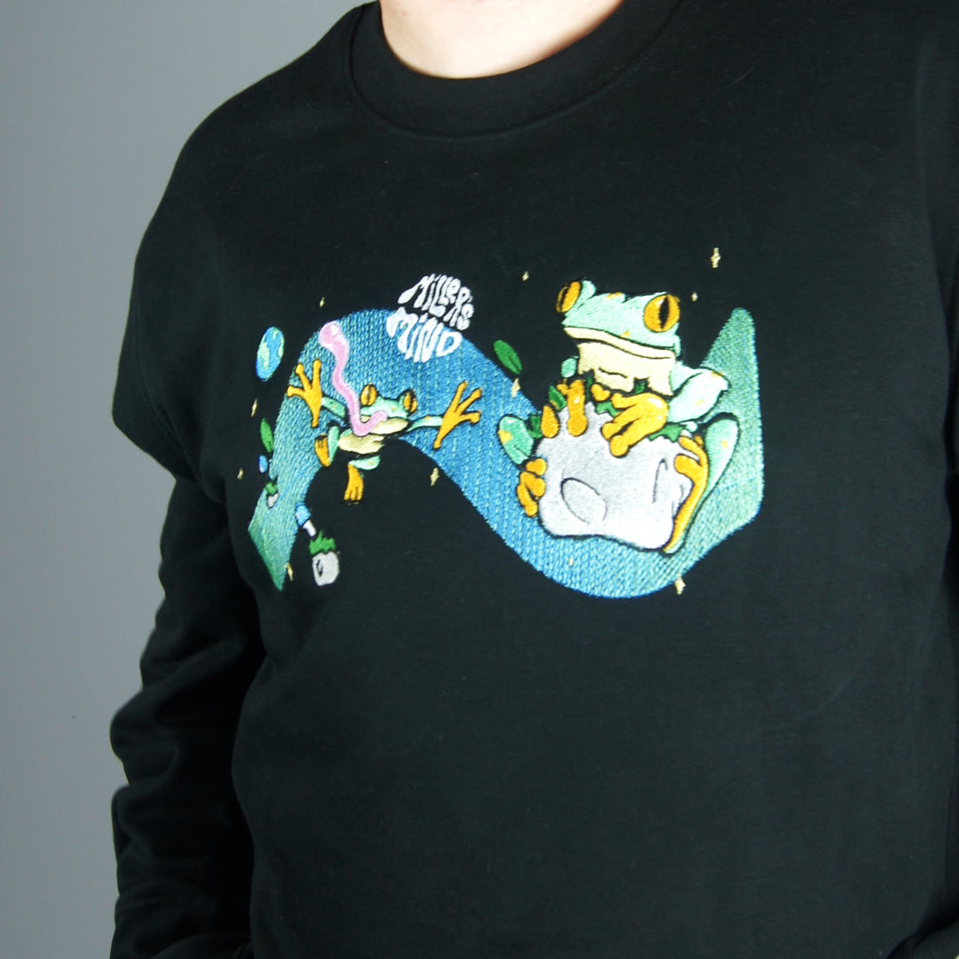 Space Frog Sweater - Black