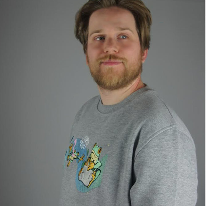 Space Frog Sweater - Grey