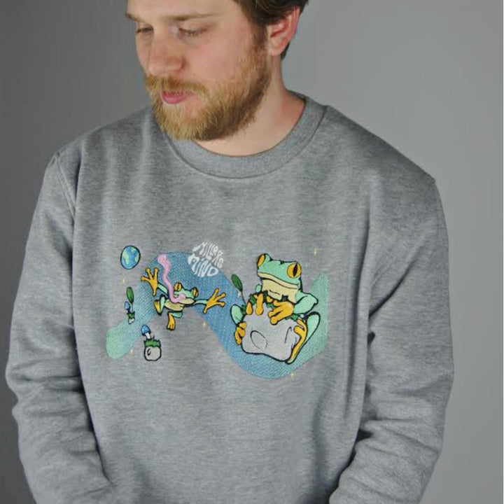 Space Frog Sweater - Grey