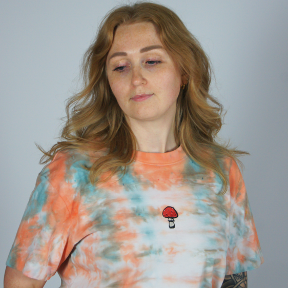 Blue/Orange Tie-Dye T-Shirt