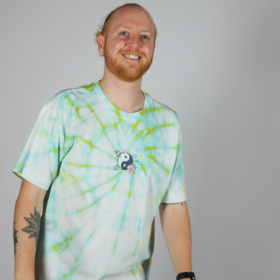 Sharp Paradise Blue & Yellow Tie-Dye T-Shirt