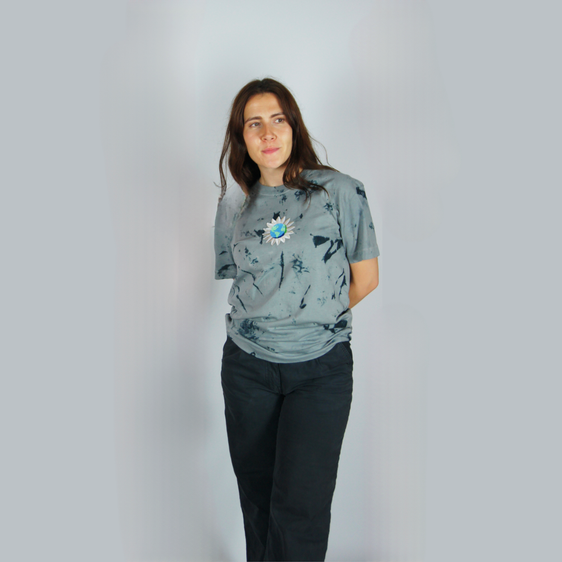 Grey/Black Scrunch Tie-Dye T-Shirt